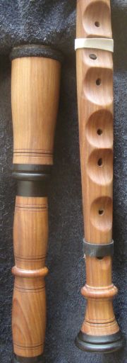 Closeup of chanter and drone